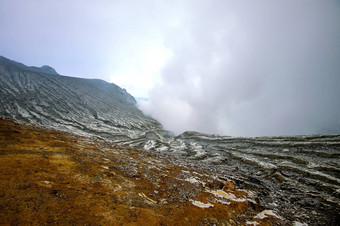 硫烟雾火山口火山口<strong>官网</strong>火山印尼