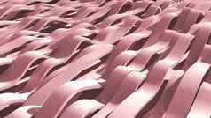 粉红色的颜色波动画循环起伏的系列丝带软反光表面伟大的背景板生产