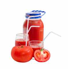 西红柿番茄汁Jar眼镜