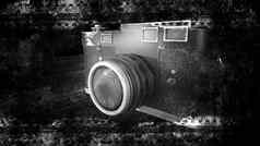 古董照片相机黑色的背景电影