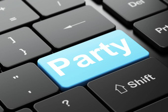 娱乐概念聚会，派对电脑键盘背景