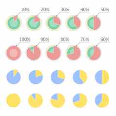 馅饼图表统计概念业务流过程图信息图表元素演讲百分比infographics