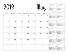 简单的日历规划师一年设计模板集个月周开始周日日历规划周