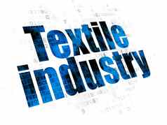 行业概念纺织行业数字背景