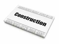 建筑建设概念报纸标题建设