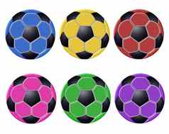 色彩斑斓的足球球