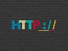 网络发展概念HTTP墙背景