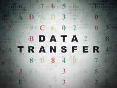 数据概念数据转移数字数据纸背景