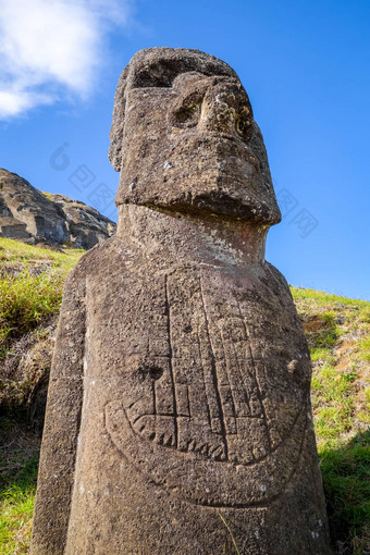 摩雕像的<strong>拉拉</strong>库火山复活节岛