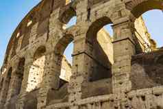 罗马圆形大剧场特写镜头视图世界具有里程碑意义的罗马意大利