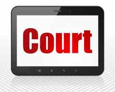 法律概念平板电脑电脑法院显示