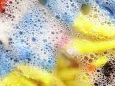 色彩斑斓的清洁浸泡布洗
