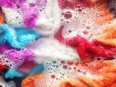 色彩斑斓的清洁浸泡布洗