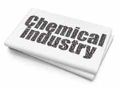 减少加工概念化学行业空白报纸背景