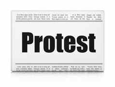 政治概念报纸标题抗议