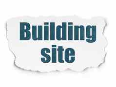 建筑建设概念建筑网站撕裂纸背景