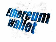 区块链概念ethereum钱包数字背景