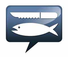图标按钮pictogram鱼清洁