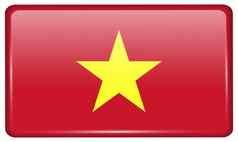 旗帜越南形式磁铁冰箱反射光