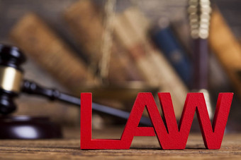 法官槌子法律概念木桌子上背景