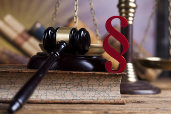 法官槌子法律概念木桌子上背景