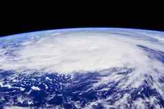 强热带风暴前视图电脑图形视图强热带风暴视图空间地球呈现