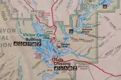 旅行规划美国湖鲍威尔区域地图细节湖鲍威尔