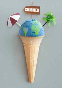 冰淇淋锥世界地图