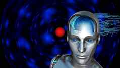 人工情报机器人女人人类大脑