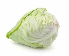 绿色卷心菜孤立的白色