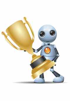 机器人持有金赢得奖杯