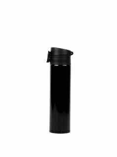 黑色的热水瓶瓶孤立的白色背景复制空间咖啡茶瓶容器
