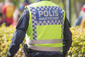 瑞典警察任务<strong>力</strong>指挥官反光背心