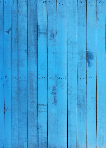 蓝色的木墙