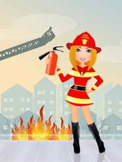 消防队员女人