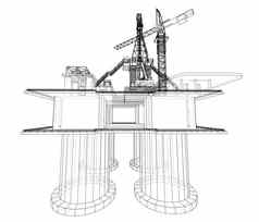 离岸石油钻井平台钻井平台概念