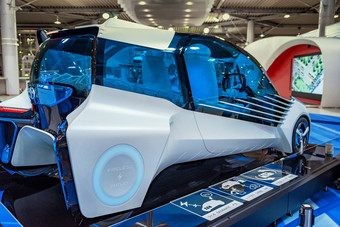 8月日本东京汽车<strong>展览</strong>汽车未来车未来蓝色的汽车车<strong>展览</strong>汽车未来公司塔约塔
