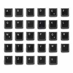 字母黑色的键键盘关键信