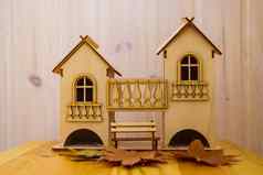 木房子模型背景开始建设房子房子概念