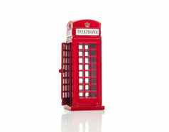 伦敦记忆红色的电话展位