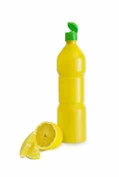 黄色的塑料柠檬瓶