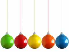 圣诞节球颜色形式球体