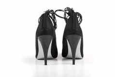 女人黑色的鞋子