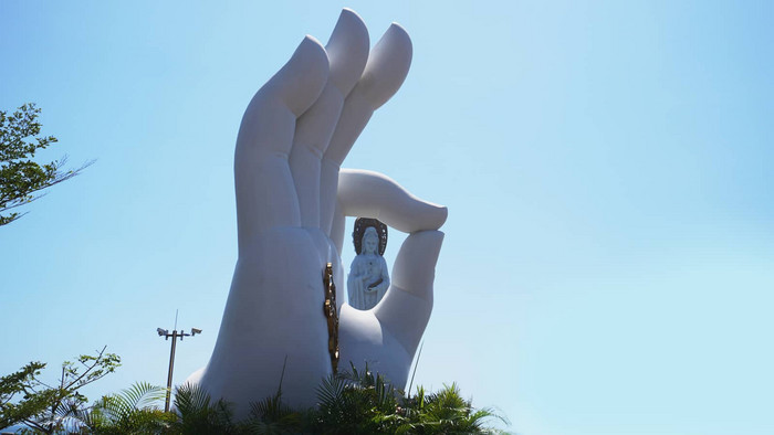 白色观音雕像南山佛教文化公园三亚海南岛