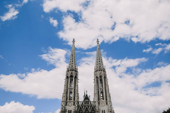 维也纳具有里程碑意义的Votivkirche奉献的教堂