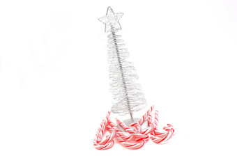 圣诞节树糖果拐杖