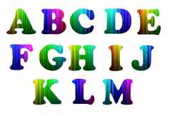 a -色彩斑斓的电脑字母