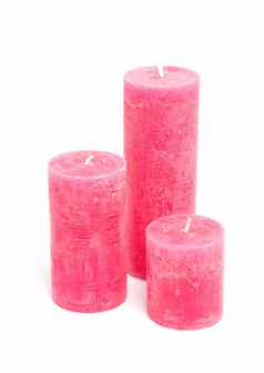 粉红色的蜡烛