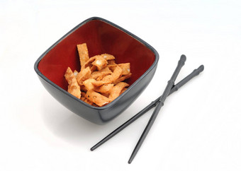 中国人食物筷子炸馄饨条