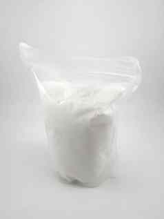 白色温柔的洗衣粉清晰的塑料包
